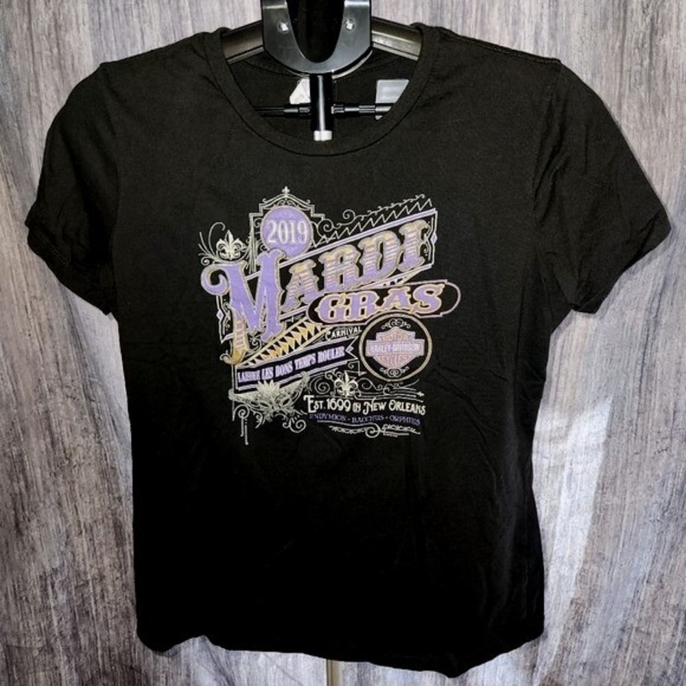 Harley Davidson Mardi Gras Carnival New Orleans 2019 Graphic T‎ Shirt
